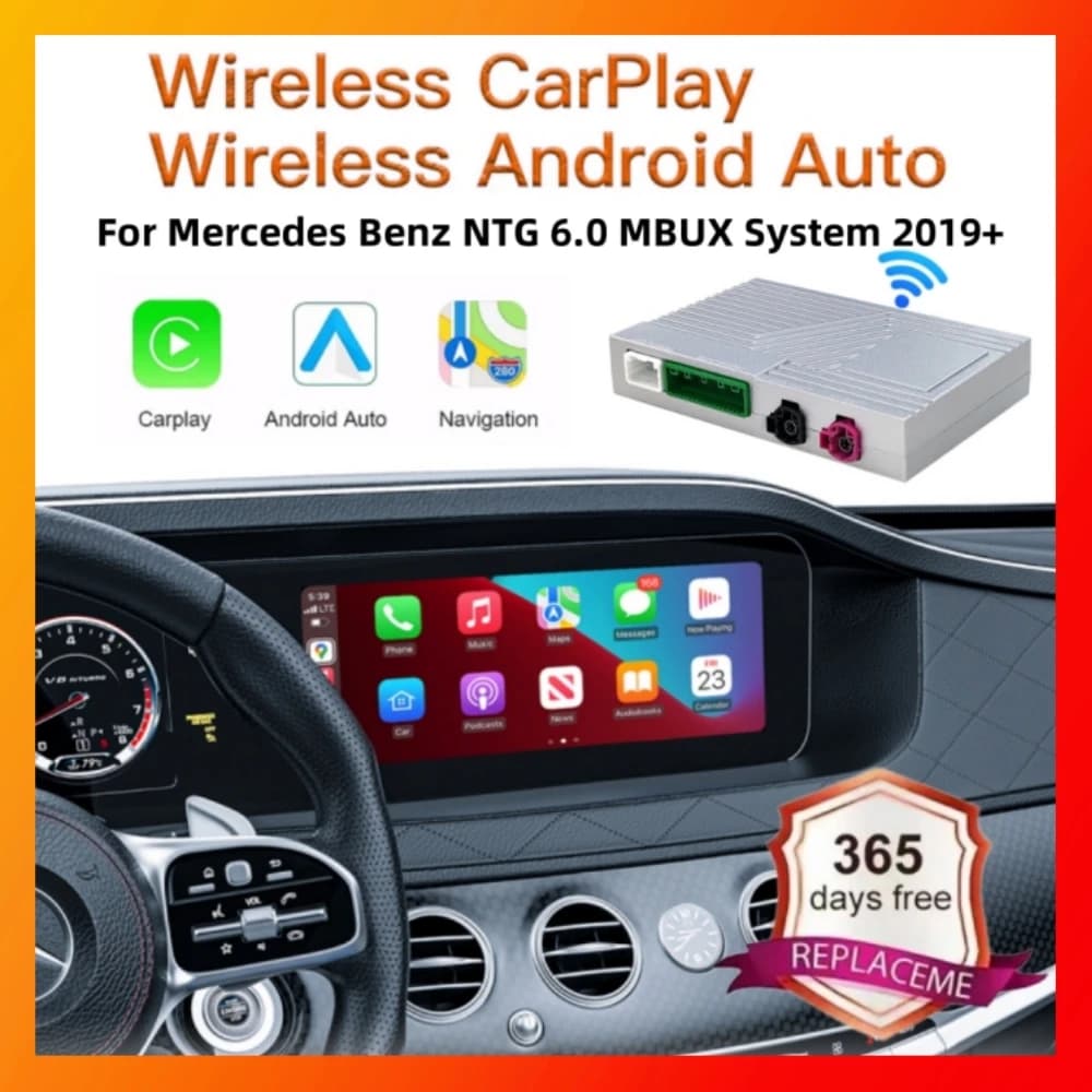 Kit di Retrofit per CarPlay Wireless e Android Auto, Decoder Box, Interfaccia CarPlay per Mercedes Benz Sistema NTG 6.0 MBUX 2019+