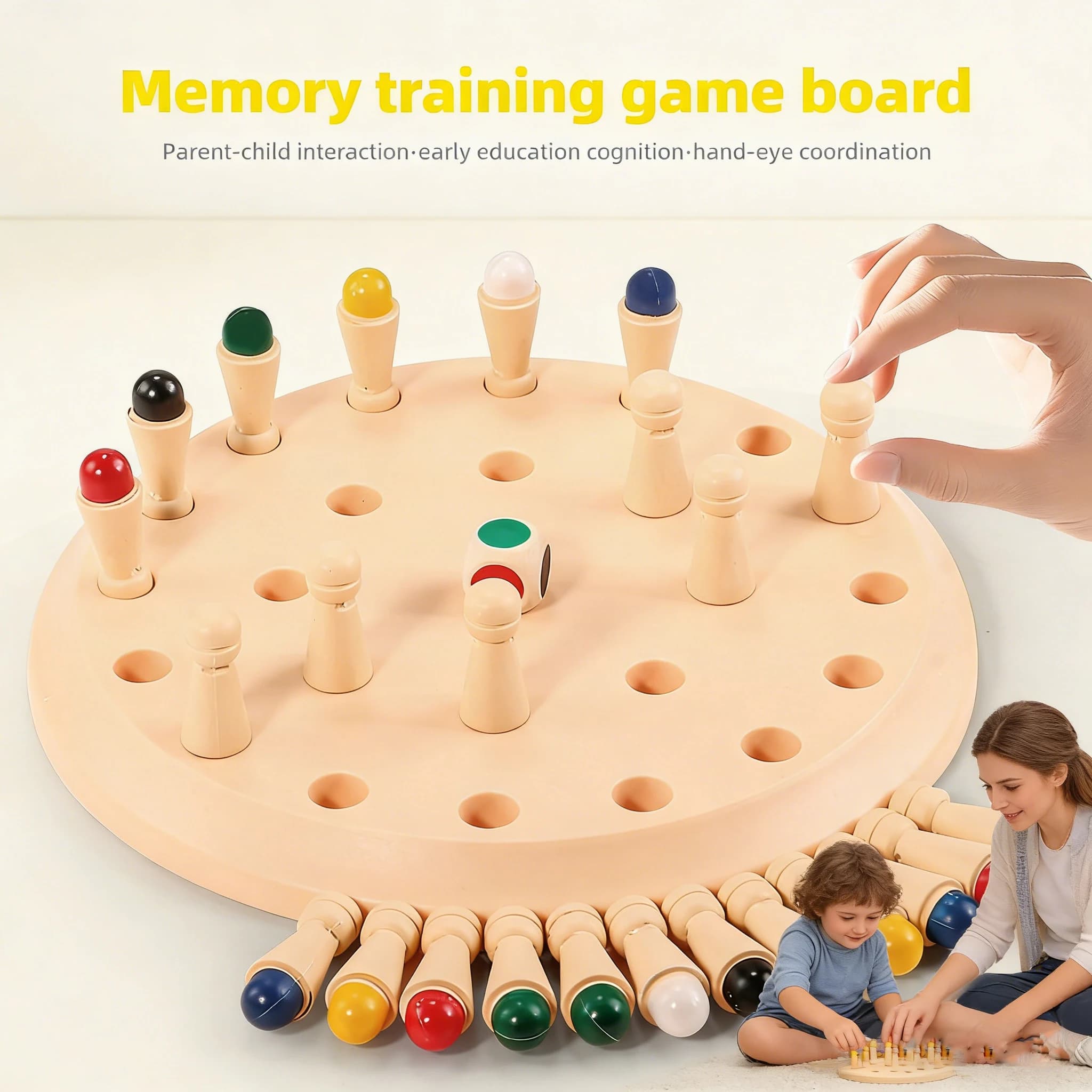 Set di Gioco di Memoria per Allenamento Mentale, Gioco da Tavolo Educativo Interattivo per Famiglie