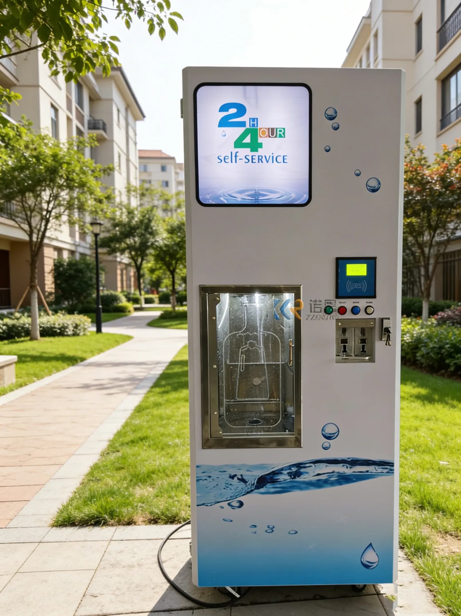 Distributore Automatico Commerciale di Cubetti di Ghiaccio con Acqua Purificata Confezionata e Distributore di Cubetti di Ghiaccio in Vendita Personalizzabile