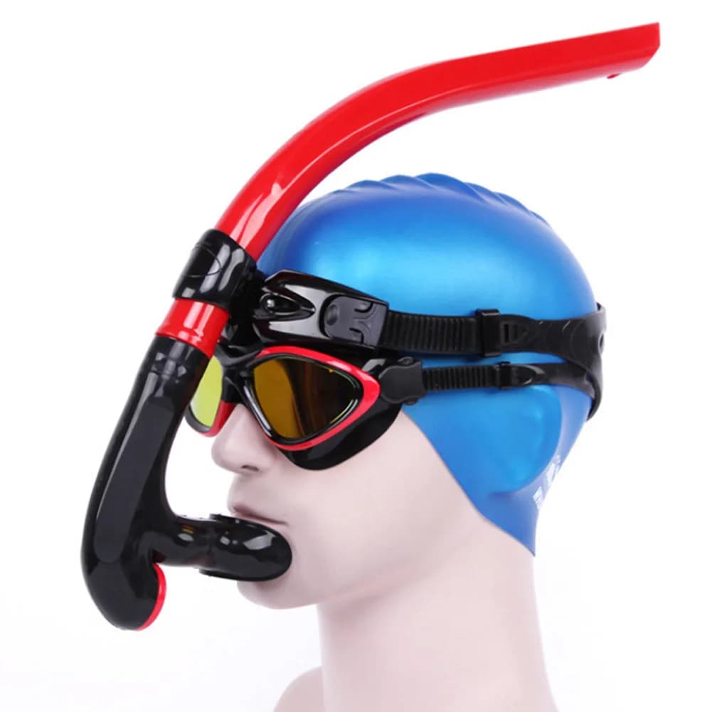 Snorkel underwater swimming breathing tube in Silicone accessories for swivel exercises Rack adjustable for a perfect position of Snorkel