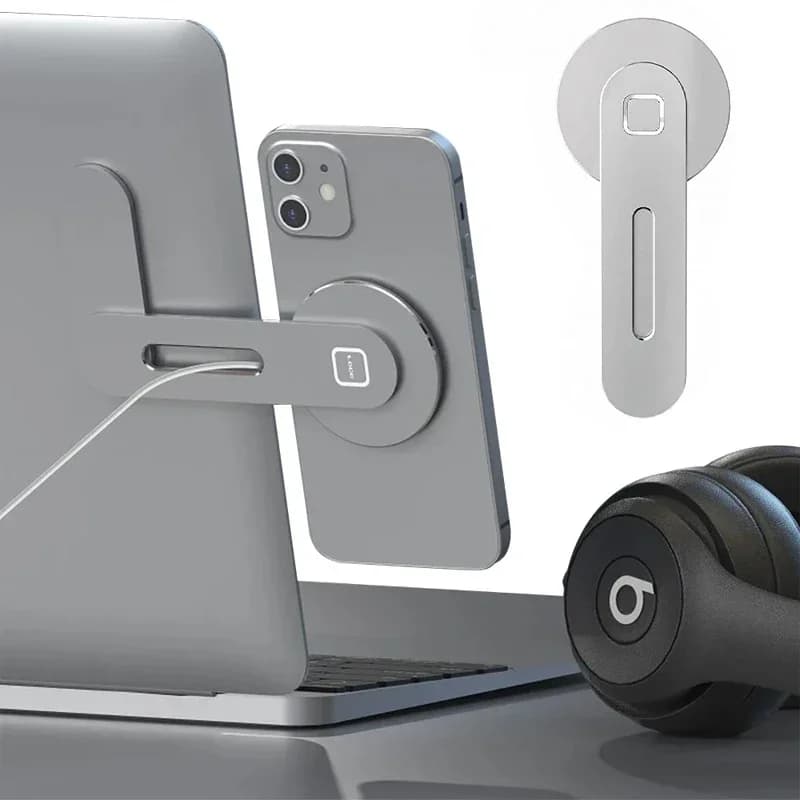 Supporto magnetico per telefono portatile Monitor per computer Telefono cellulare laterale Sottile e pieghevole per custodia per iPhone 14 13 12 serie e tutti i telefoni