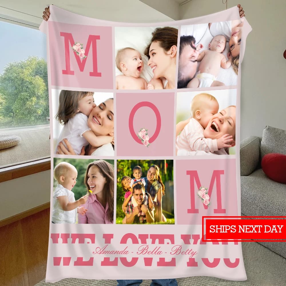 La migliore coperta per la mamma di sempre, coperta personalizzata, un regalo di compleanno per la mamma, regalo fotografico personalizzato per la festa della mamma