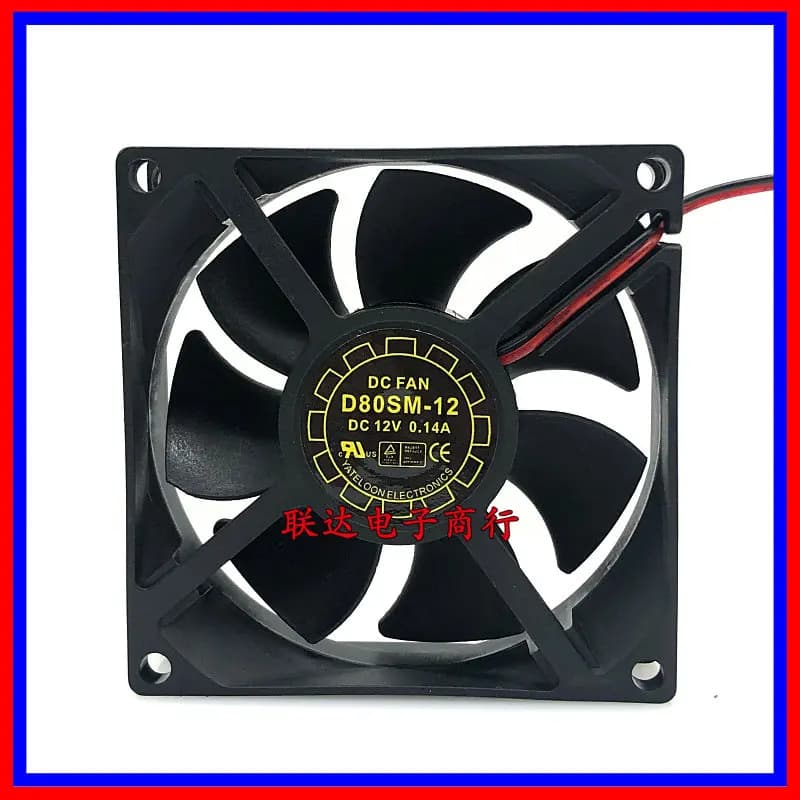 Ventola di Alimentazione Originale Yuelun D80Sm-12 12V 0.14A 8025 8CM per Case PC Changcheng