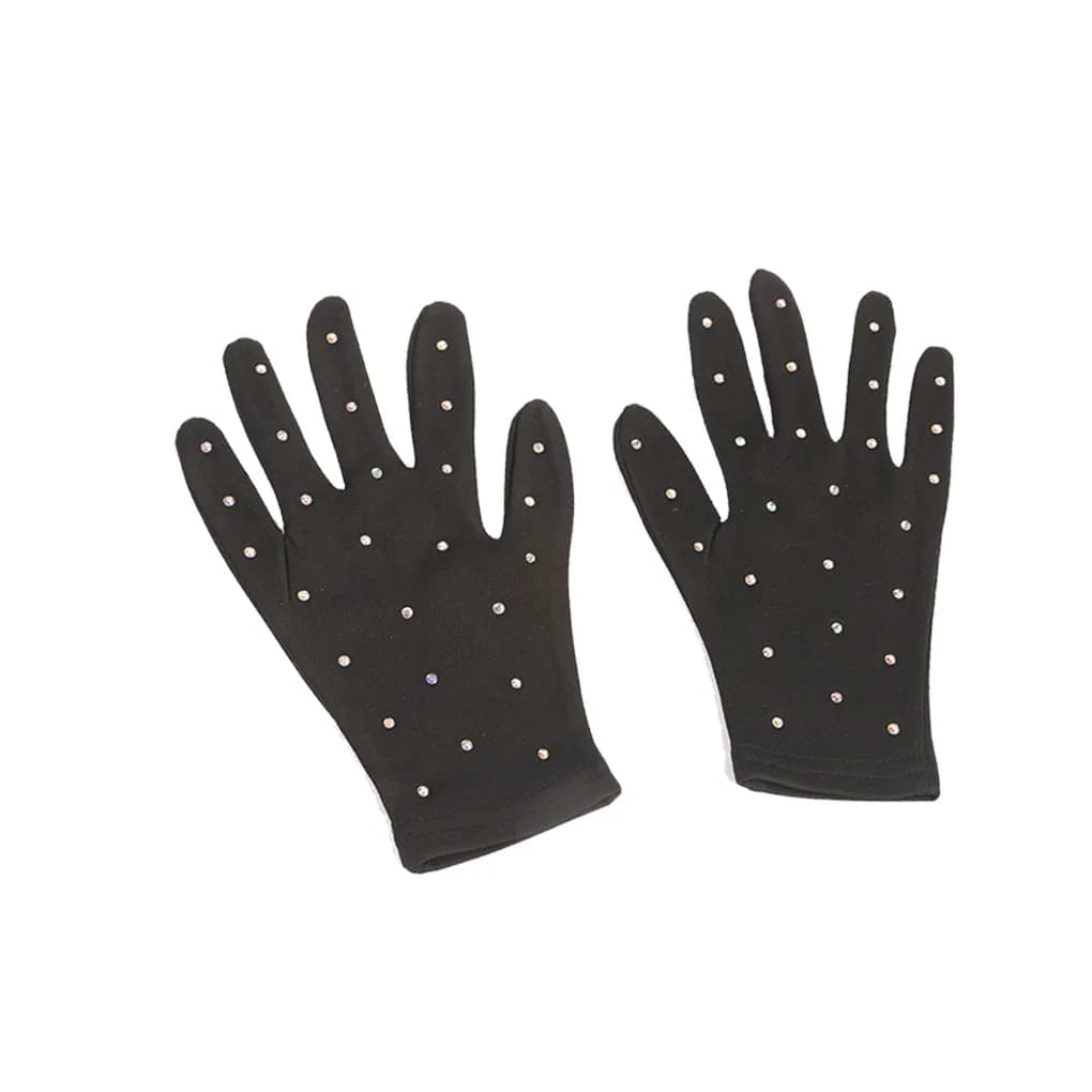 New Fashion Figure Skating Wrist Gloves Skin Friendly Sunscreen Mittens Crystal Gloves for Adult Cycling S/M/L