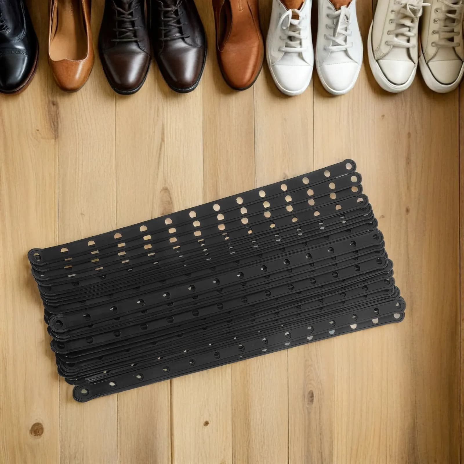 40Pcs Black Plastic Hanger Attachment Strips Strong Load Bearing Closet Organizer Space Efficient Hanger Extender for Clothes