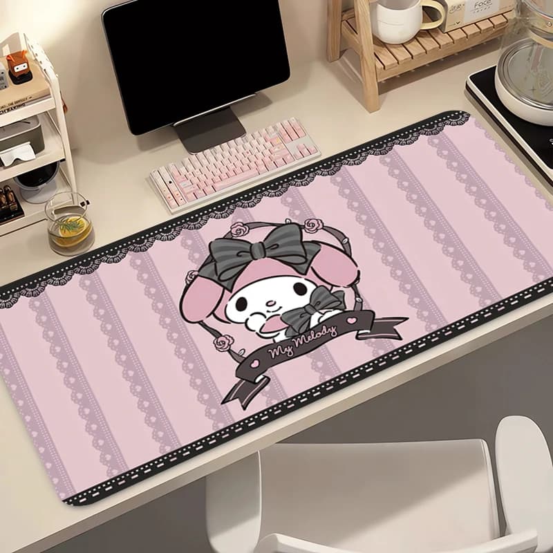 Tappetino per Mouse da Ufficio My Melody, Mousepad per Gamer, Tappetino per Tastiera con Stampa HD, Grande Tappetino Antiscivolo per Mouse, Tappetino da Scrivania per Gaming