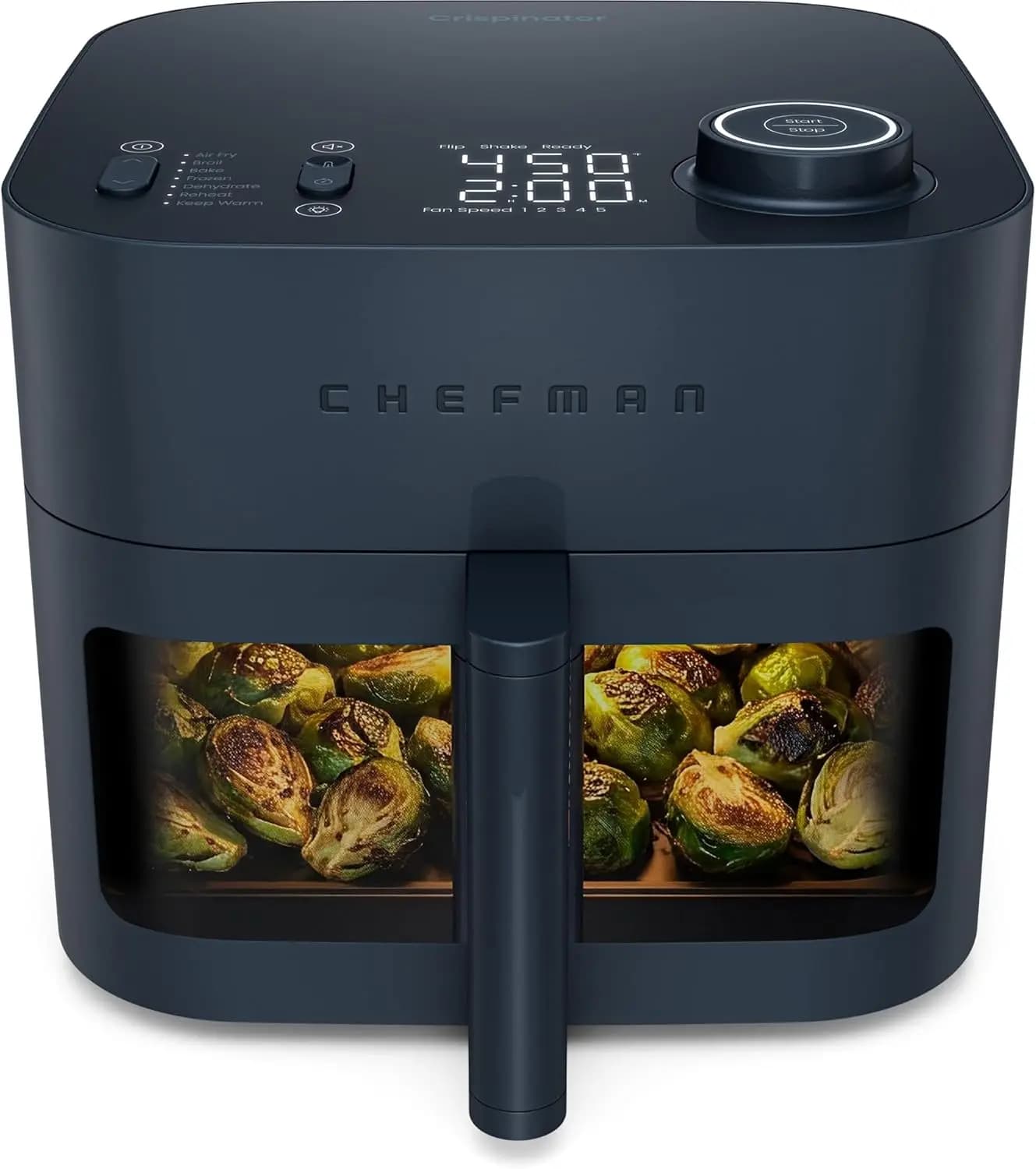Friggitrice ad aria 7 in 1 con capacità di 8 Qt, 450 ° Tecnologia F Max Temp e TurboFry per una cottura rapida e uniforme