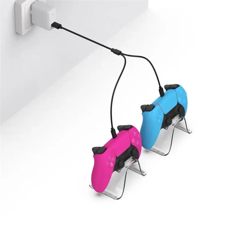 [B63C] Cavo di ricarica USB 2 in 1 per PS VR2 PS5 Maniglia Interfaccia di tipo C Cavo di ricarica Cavo durevole Accessori di gioco portatili