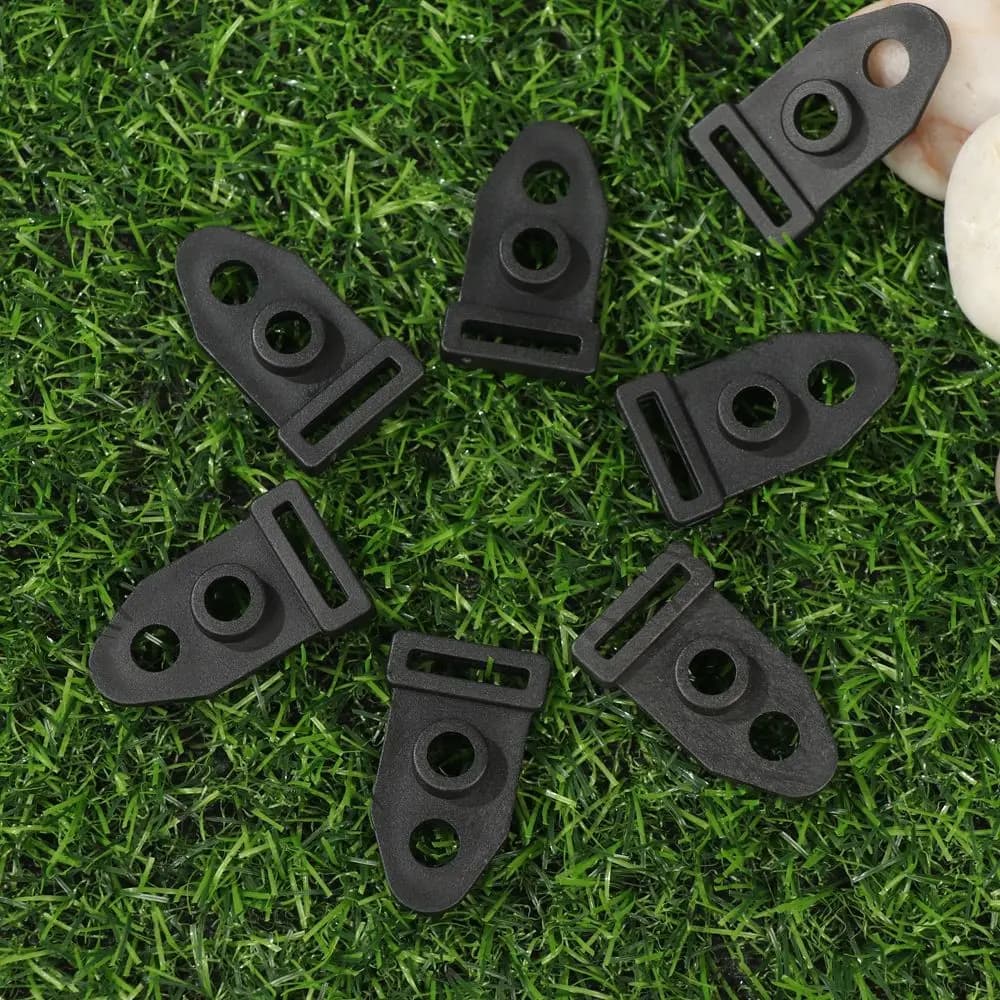 High Quality Tent Feet Clasp Black Double Eyes Windproof Clasp Clip for Tent Accessories for Outdoor Camping