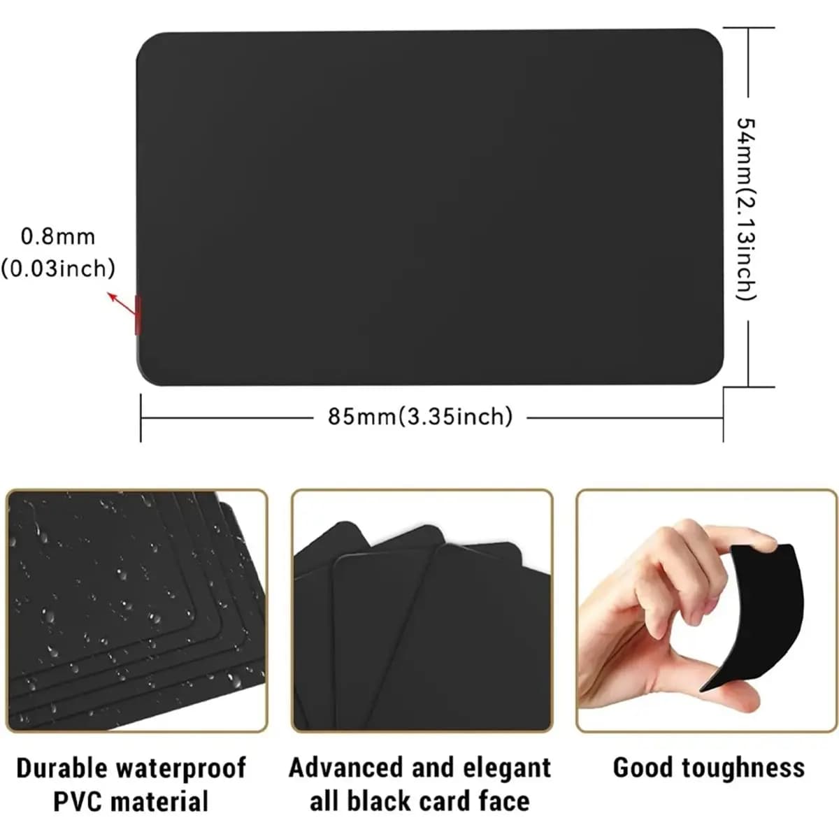 30 pezzi di carte NFC Ntag215, etichette in PVC, carte NFC215 nere, carte di accesso elettronico, memoria da 504 byte