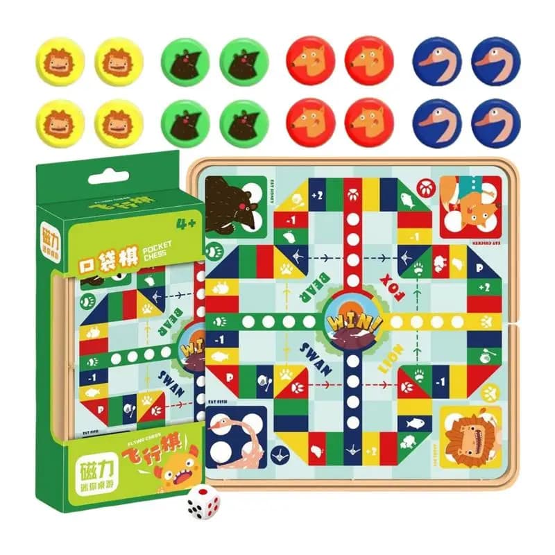 Scacchi tascabili magnetici Magneti incorporati portatili pieghevoli Set di scacchi giocattolo da tavolo piccolo Giochi da tavolo tascabili pieghevoli per bambini e