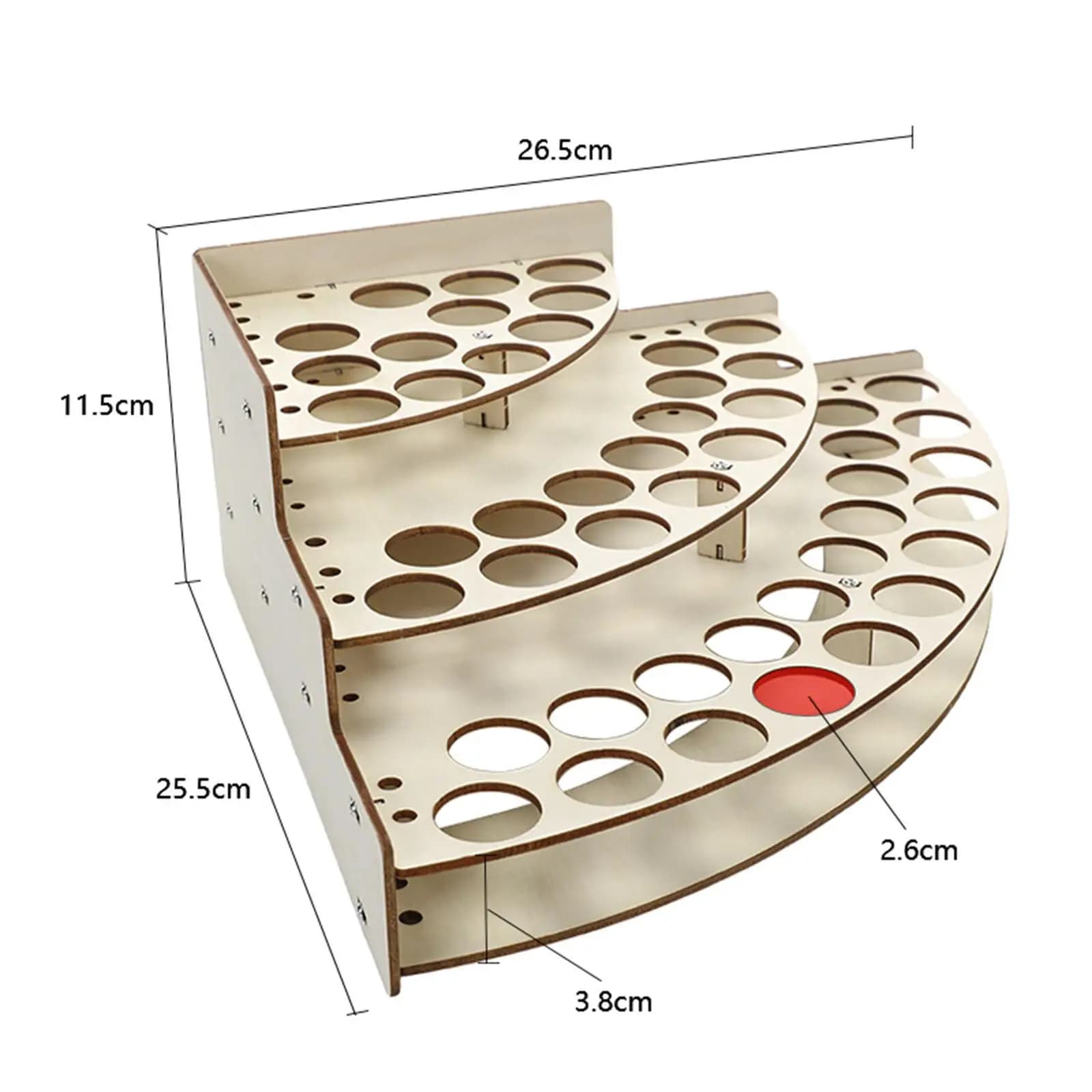 Wooden Craft Paint Storage Rack Easy Assembly Organizer Holder for Paint Bottles for Paint with Canvas Numbers
