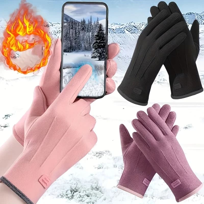 Guanti caldi autunnali e invernali da donna Design touch screen, guanti da guida e da ciclismo da donna, guanti per sport all'aria aperta