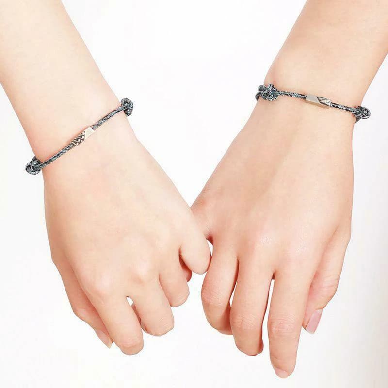 1 paio di braccialetti per migliori amici con magneti, braccialetti per coppie che non sbiadiscono, regalo per famiglia, amici, amanti