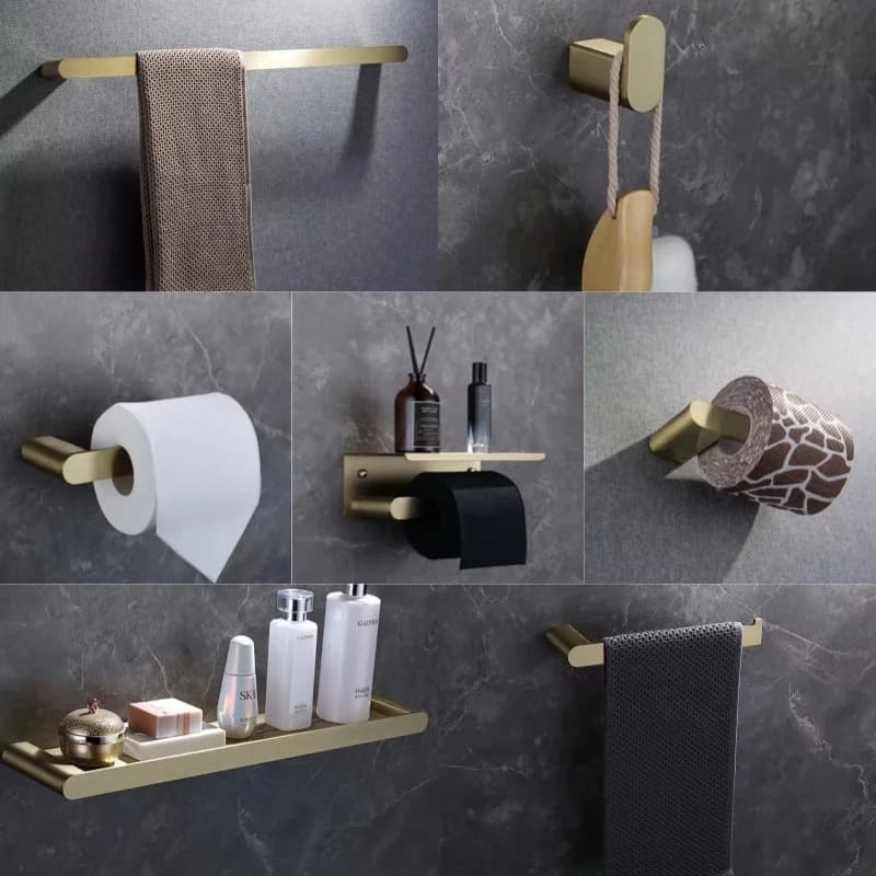 Brushed Gold Stainless Steel Towel Rack Towel Bar Towel Rack Towel Rack Bathroom Accessories