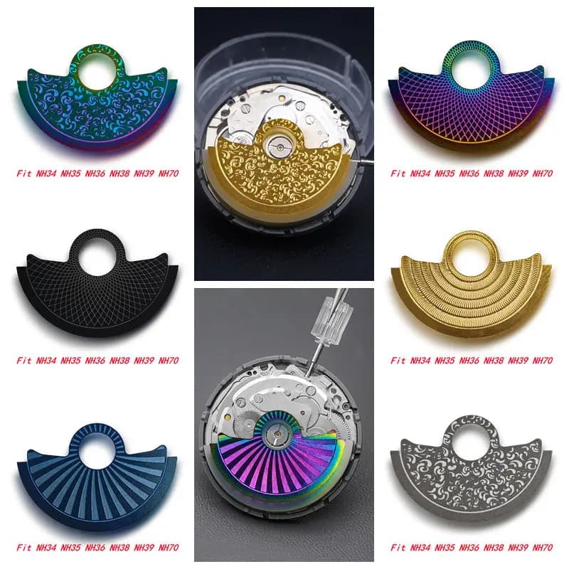 Toppe sottili Rotori a peso oscillante Martello automatico Copriletto Patch Parti di modifica dell'orologio adatte NH38 NH39 NH34 NH35 NH36 4R 7S