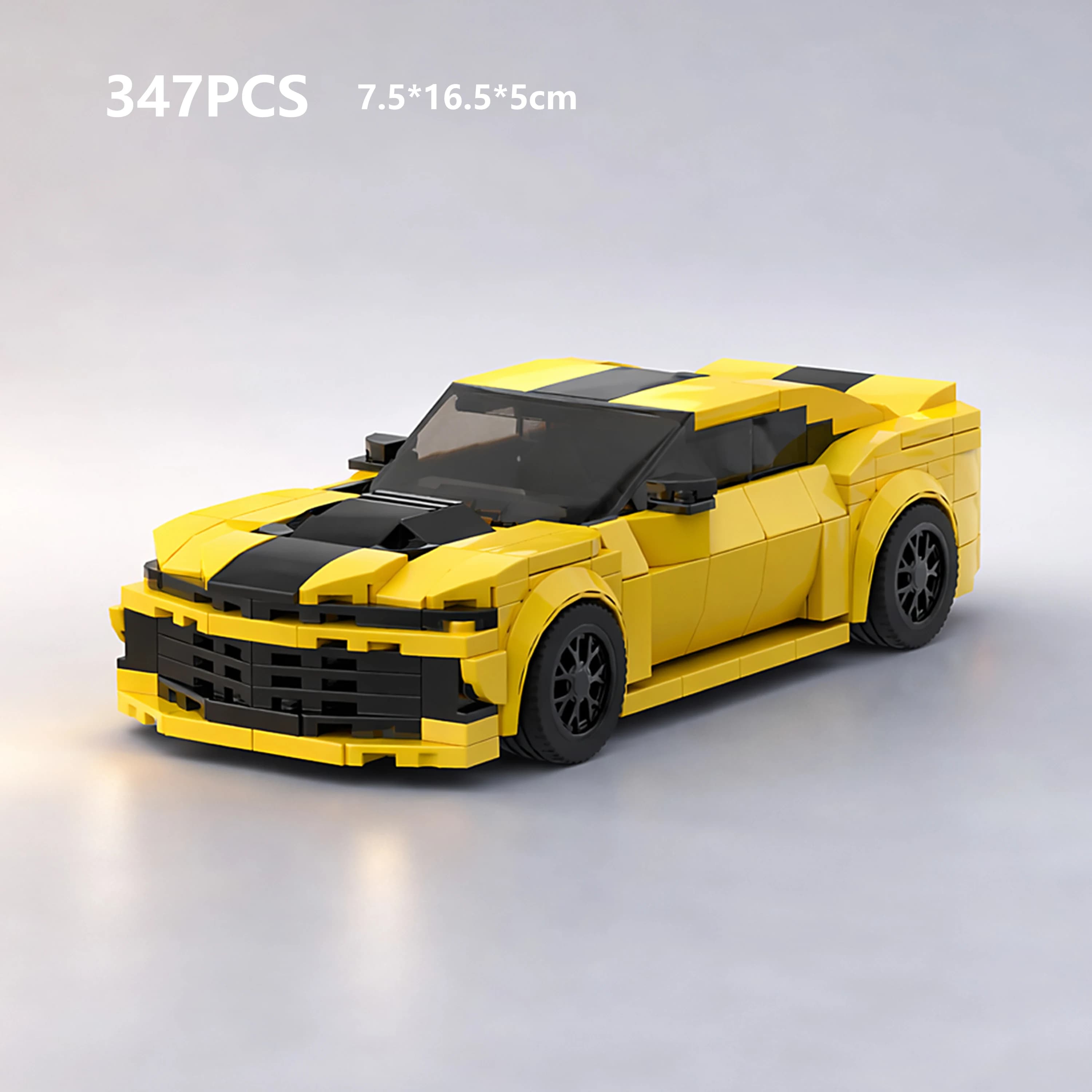 MOC Auto da Corsa Stile Muscle Camaro Classico 347 Pezzi Mattoncini Piccoli a 8 Perni Serie Velocità Modellino Giocattolo da Costruzione Regalo