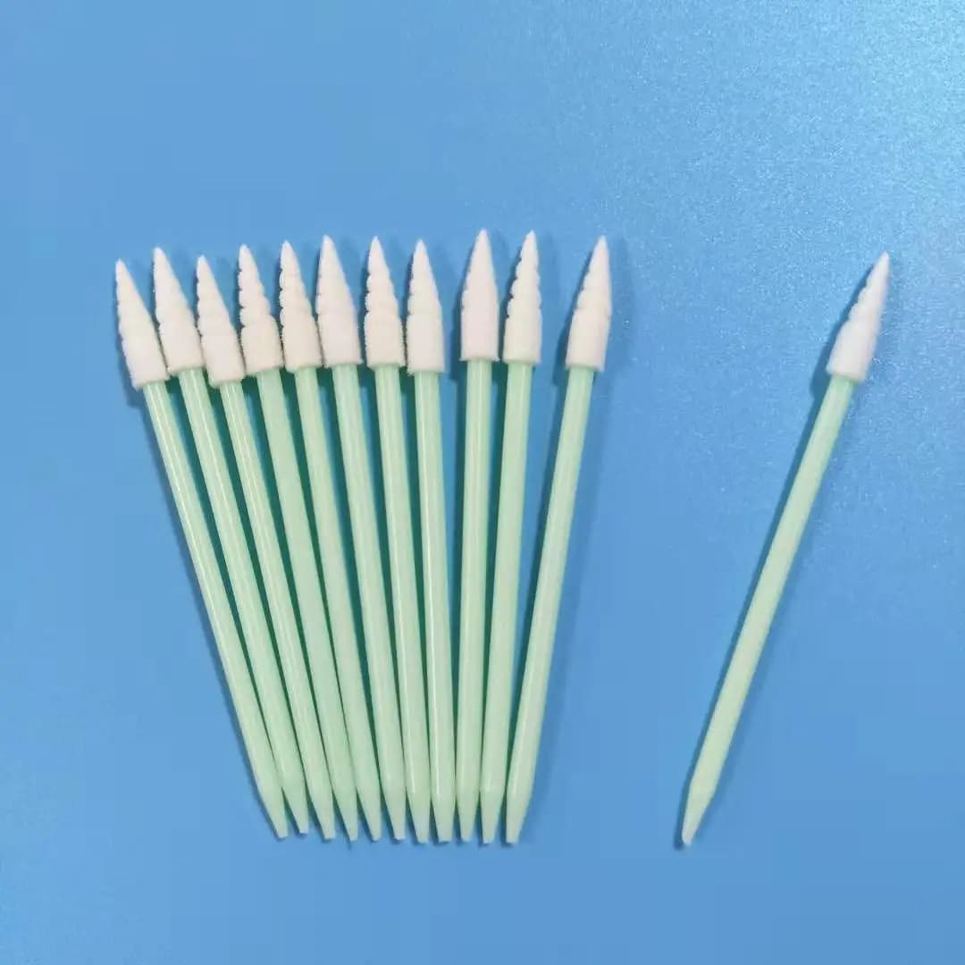 100 Pcs Lint Dust Free Small Sharp Pointed Foam Tip Sticks Cleaning Sponge Head Swab For PCB Board Electronics Small Area Camera