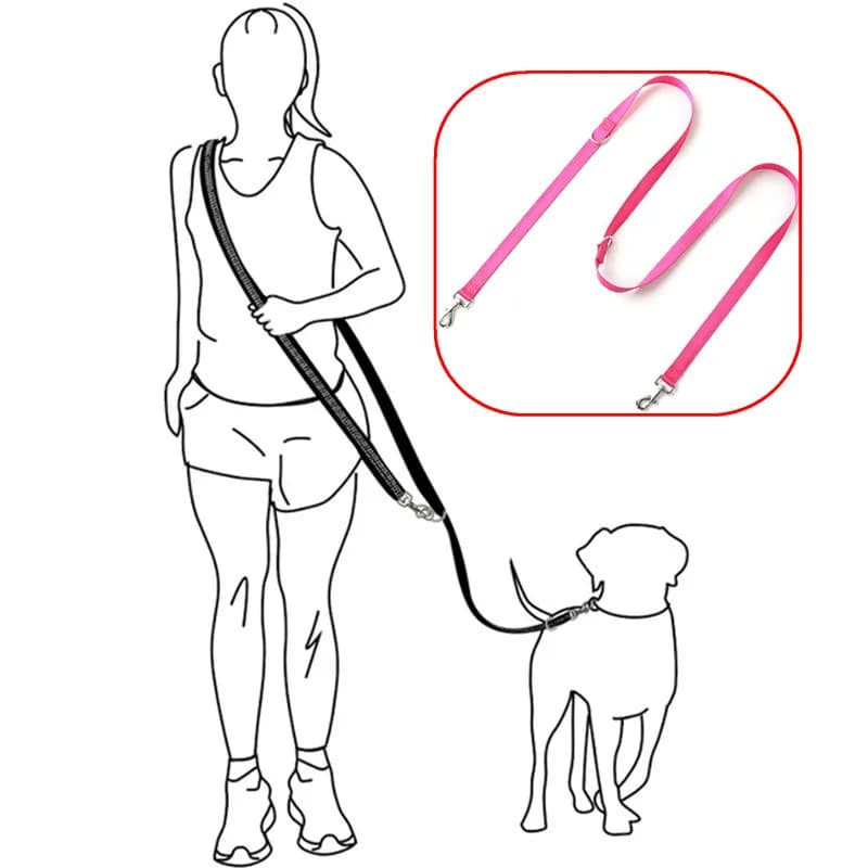 Dog Guinzaglio Freehand Dog Guinzaglio Double Multi-functional Guinzagli for 2 dogs Reflective Guinzagli for walking dogs Chain rope for pets