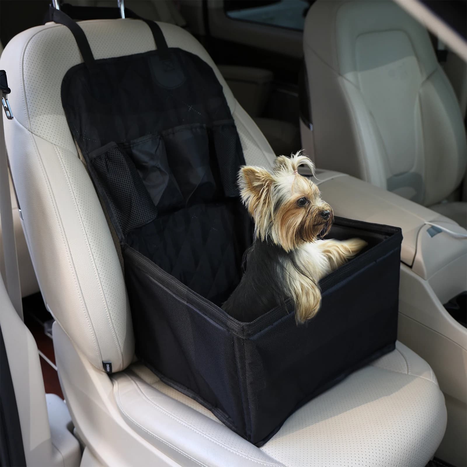 Coprisedile universale per cani Amaca per auto antiscivolo per animali domestici con foro per cintura di sicurezza, fodera di trasporto sicura da viaggio durevole per sedile posteriore del camion SUV