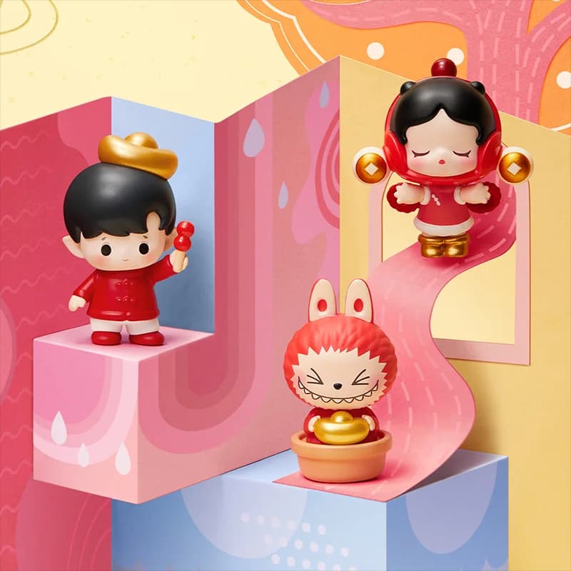 POPMART POP BEAN Edizione Limitata Anno del Cavallo Serie Mini Bambole Mamafufu Scatola Misteriosa Giocattoli da Scrivania Figurine Anime Modellini Carini