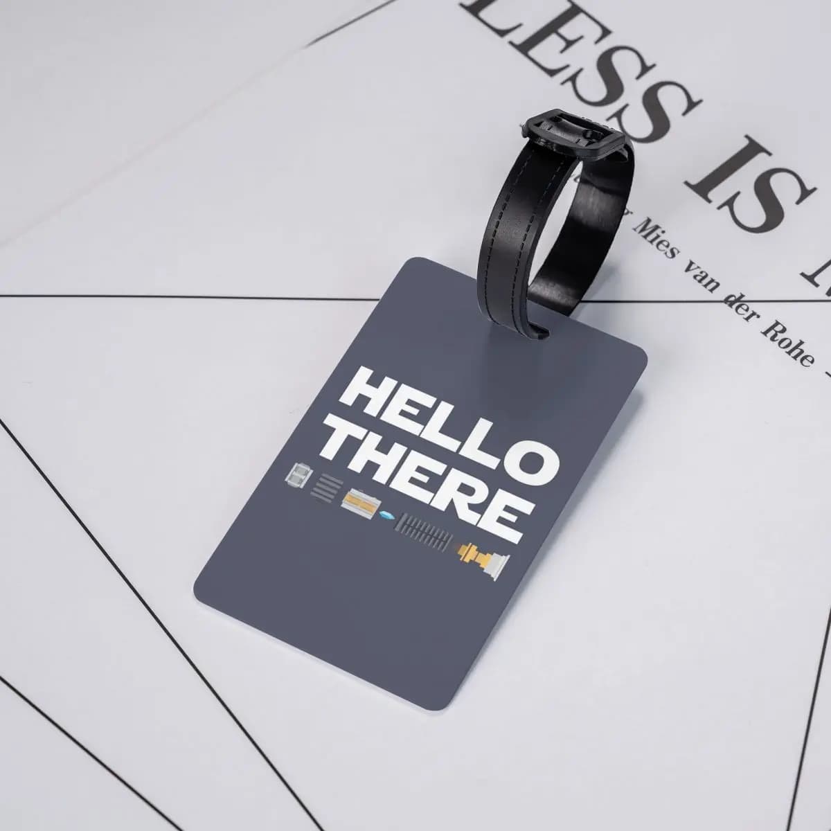Etichette per Bagagli Hello There, Accessori per Valigie, Tag per Bagaglio da Viaggio, Porta Etichetta con Nome e Indirizzo