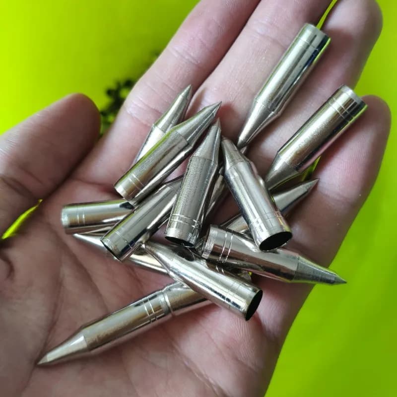 30 Pezzi Punte per Frecce con Diametro Interno 8mm, Teste per Bersagli Esterni in Alluminio per Aste in Fibra di Vetro e Carbonio, Punte Anti-Impatto