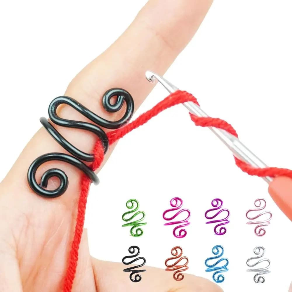 1pc anello di tensione all'uncinetto fatto a mano anello di tensione del filato dell'anello del gancio regolabile per gli amanti dell'uncinetto accessori per maglieria da cucire