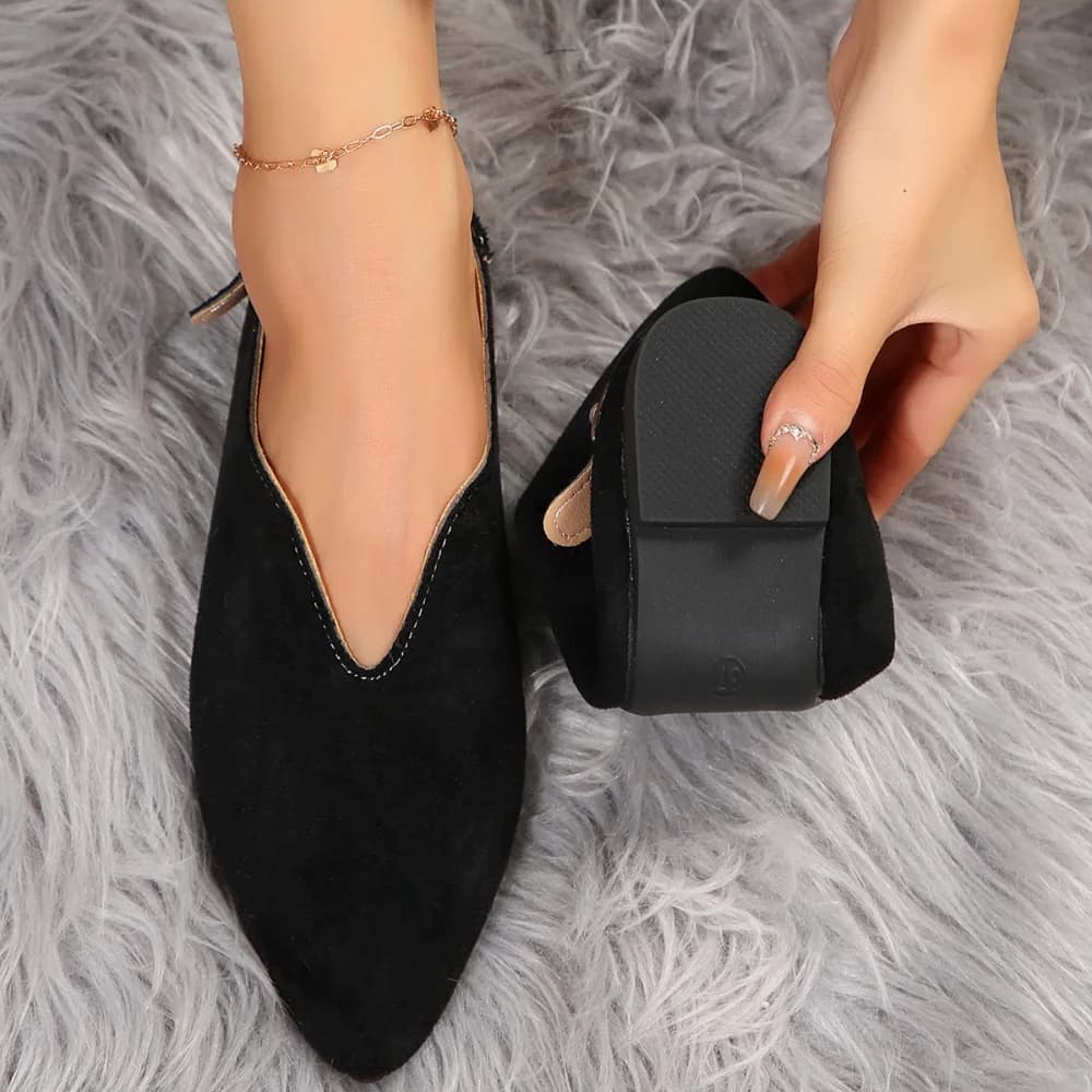 Mocassini da donna Retro scarpe basse in pelle scamosciata con punta a punta Slip estivo su scarpe casual Calzature femminili Zapatos De Mujer Plus Size 35-43