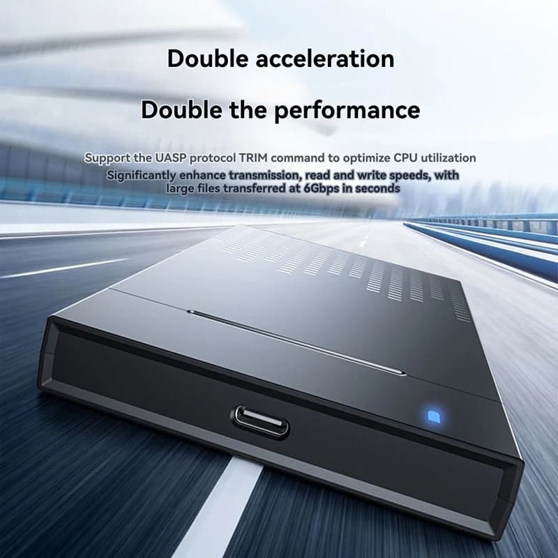 Super Sale 2.5Inch HDD Case SATA to TypeC3.1 Adapter External Hard Drive Enclosure for 2.5Inch SSD Disk 6Gbps/S 6TB HDD Case