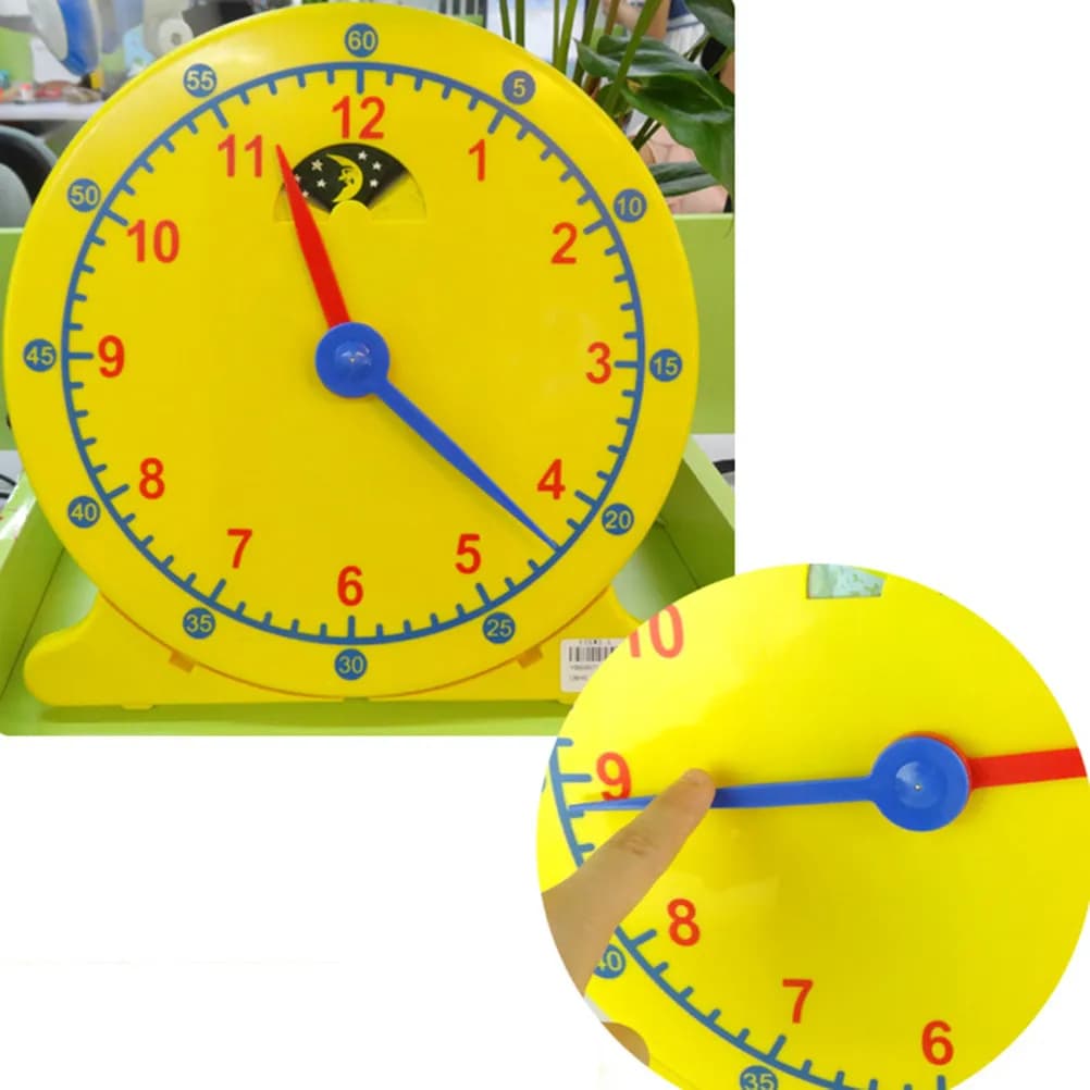 1Pcs Clock Time Learner Creative Colorful Mold Educational Teaching Tool for Kids Hand Eye Coordination Early Learning Equipment