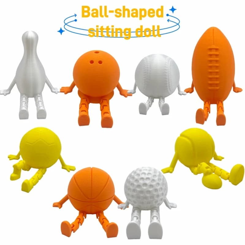 Ornamenti stampati in 3D a forma di baseball, basket, football americano, tennis, palla da bowling, per la casa o il negozio, ideali come regalo.