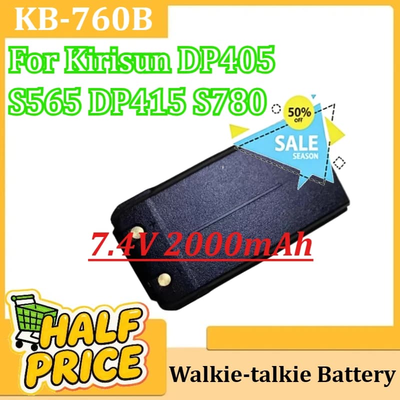 Nuova batteria walkie-talkie KB-760B per batterie ricaricabili interfono Kirisun DP405 S565 DP415 S780 7.4V 2000mAh