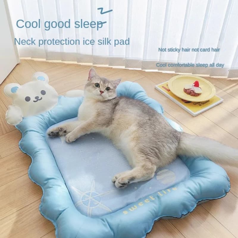 Tappetino Refrigerante Estivo per Animali Domestici in Seta Ghiacciata, Comodo e Traspirante per Cani e Gatti - Cuccia Rinfrescante per Clima Caldo