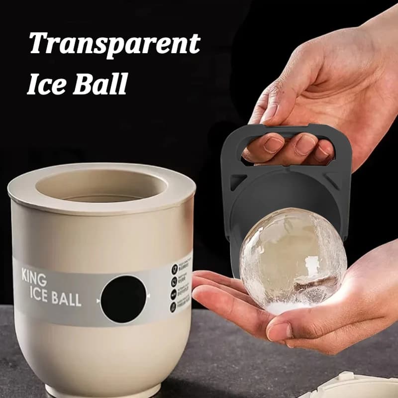 Stampo per palline di ghiaccio in silicone Vassoi per cubetti trasparenti anti-fusione per cocktail di whisky Succo senza bolle Strumento per produttore di ghiaccio estivo fai da te