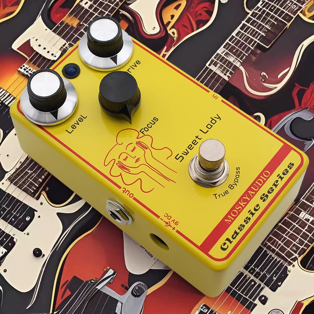 Mosky Sweet Lady Overdrive Effect Pedal per chitarra elettrica con livello di azionamento e controllo della messa a fuoco