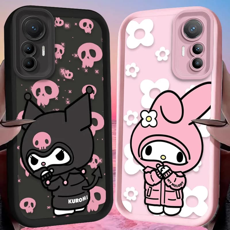 Kuromi Melody duvet-shaped phone case for Xiaomi Poco F7 F6 F5 F4 F3 M5s C65 C75 C71 X7 X5 X4 GT X3 NFC M7 M6 Pro 4G 5G