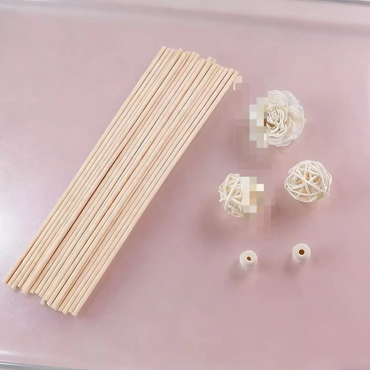 Bastoncini Diffusori in Legno Naturale 5/4/3MM X L40/30/25/24/22CM, Ricambi per Diffusori di Oli Essenziali, 500 Pezzi