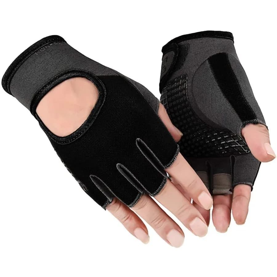Workout-Gloves for Men and Women - Fingerless Gym Gloves with Non-Slip Palm Breathable Lightweight for Weightlifting Cycling Sp