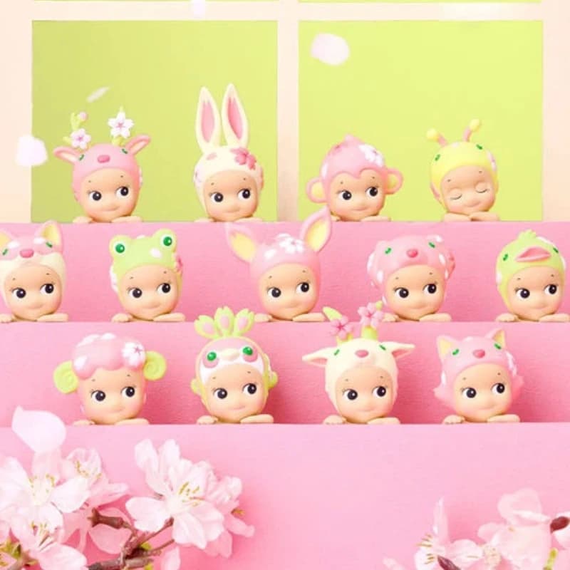 Sonny Angel Hippers Serie Fiori di Ciliegio Blind Box, Mini Figurine Carine Kawaii, Decorazioni per Telefono, Laptop e Monitor