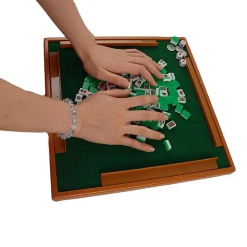 Mini Travel Mahjong Set portatile cinese Mahjong 144 piastrelle piastrelle Mahjong cinese Set gioco tradizionale per Picnic festa di viaggio