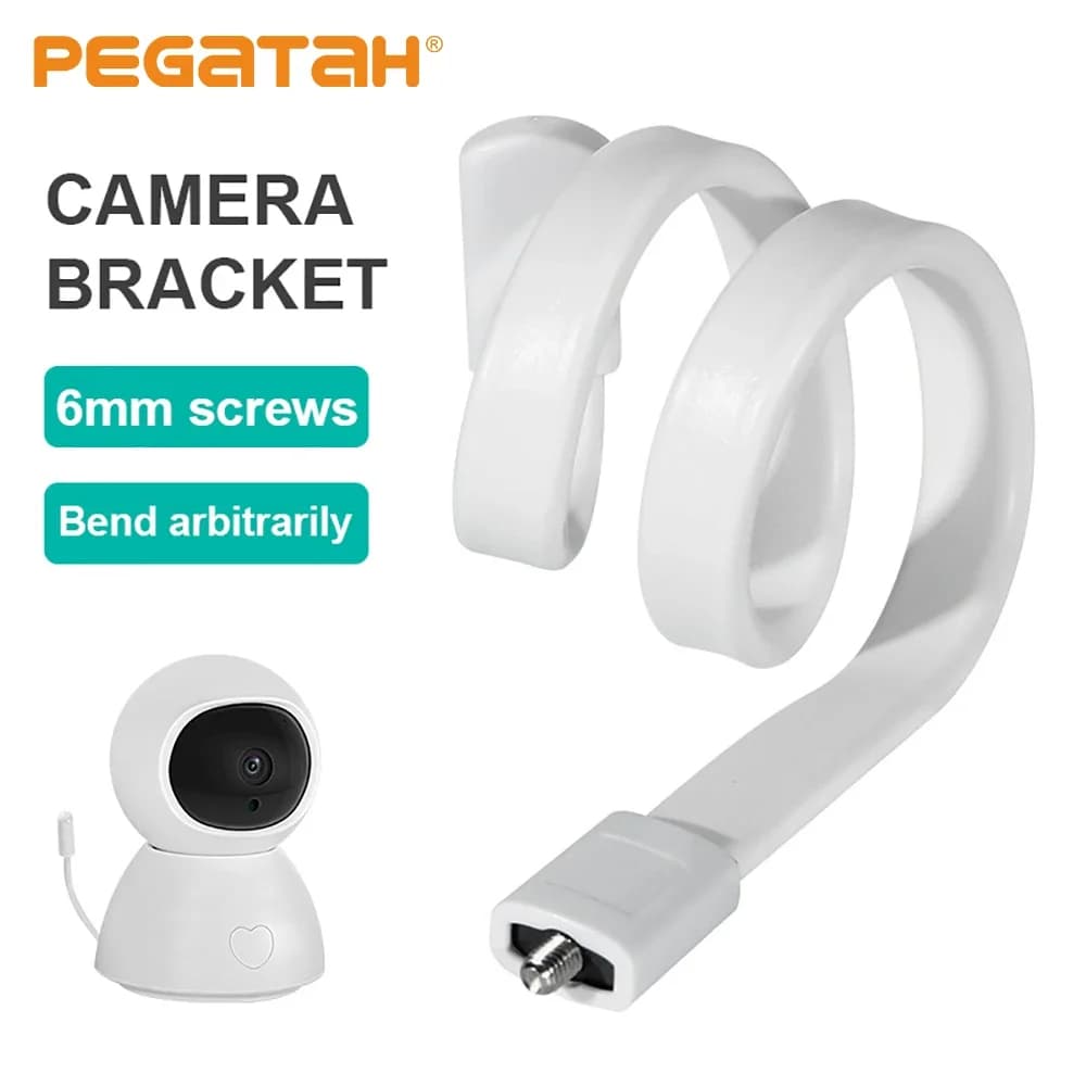 Supporto per Telecamera con Attacco 1/4, Braccio Flessibile Multifunzionale, Supporto in Silicone per Baby Monitor, Staffa Regolabile per Baby Monitor