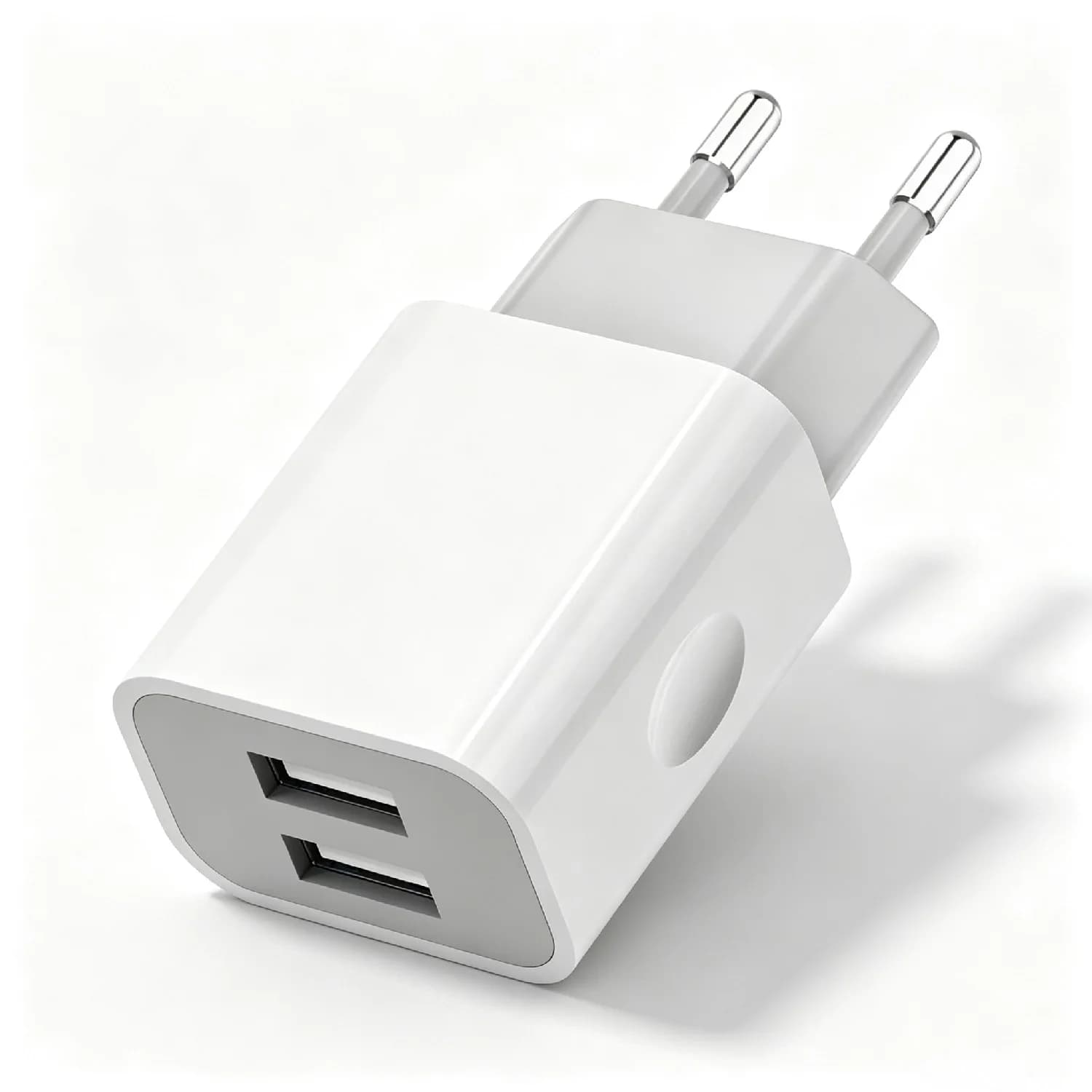 EU Plug Dual USB Wall Charger 5V 2A European Power Adapter Travel Charging Block for iPhone Android Smartphone Tablet