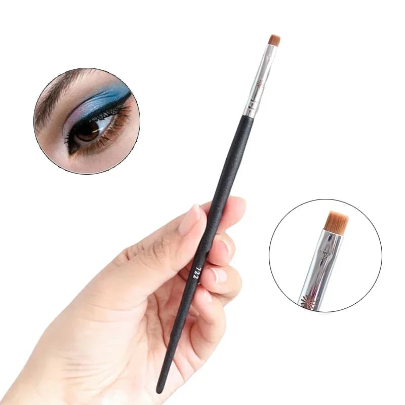 Ombretto piatto Strumenti per il trucco Manico in legno Eyeliner Pennelli per trucco Pennello per correttore per sopracciglia Microbrush accessori de maquillage