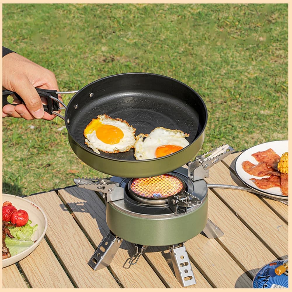 Stufa a infrarossi portatile Stufa da campeggio esterna Antivento Leggero 2800W Testa della stufa Butano Bruciatore a gas da cucina a risparmio energetico