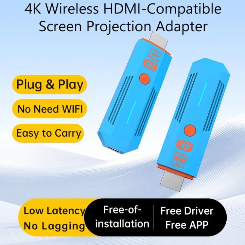 Trasmettitore e Ricevitore Video Wireless HDMI-Compatible VIKEFON 5.8G 50M 4K Adattatore Extender per Schermo Display da PC a Proiettore Monitor