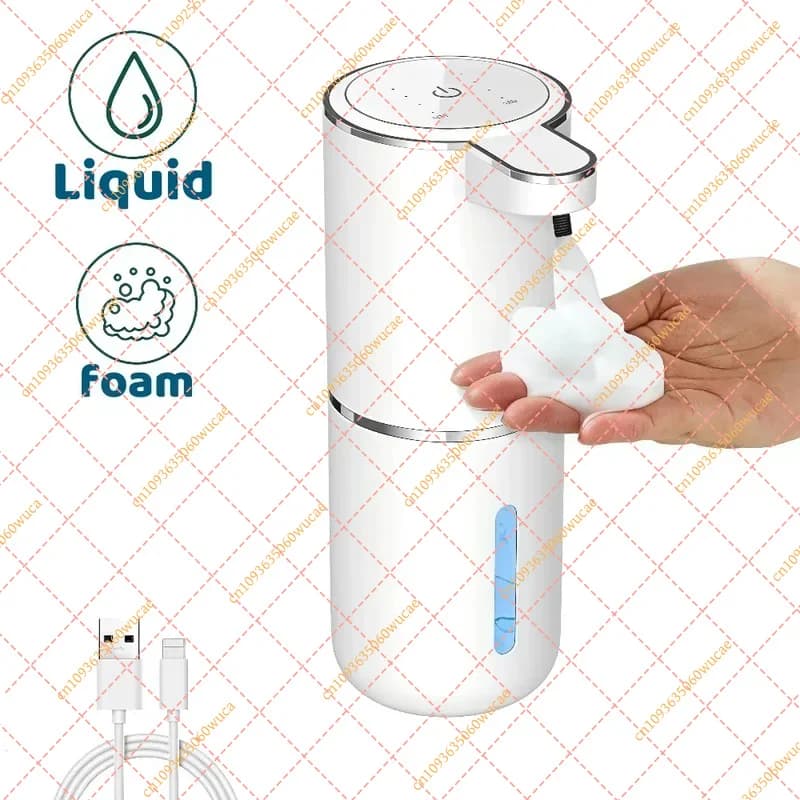 Touchless Automatic Soap Dispenser USB Rechargeable Electric Foaming Hand Sanitizer Infrared Sensor for Kitchen Bathroom Home