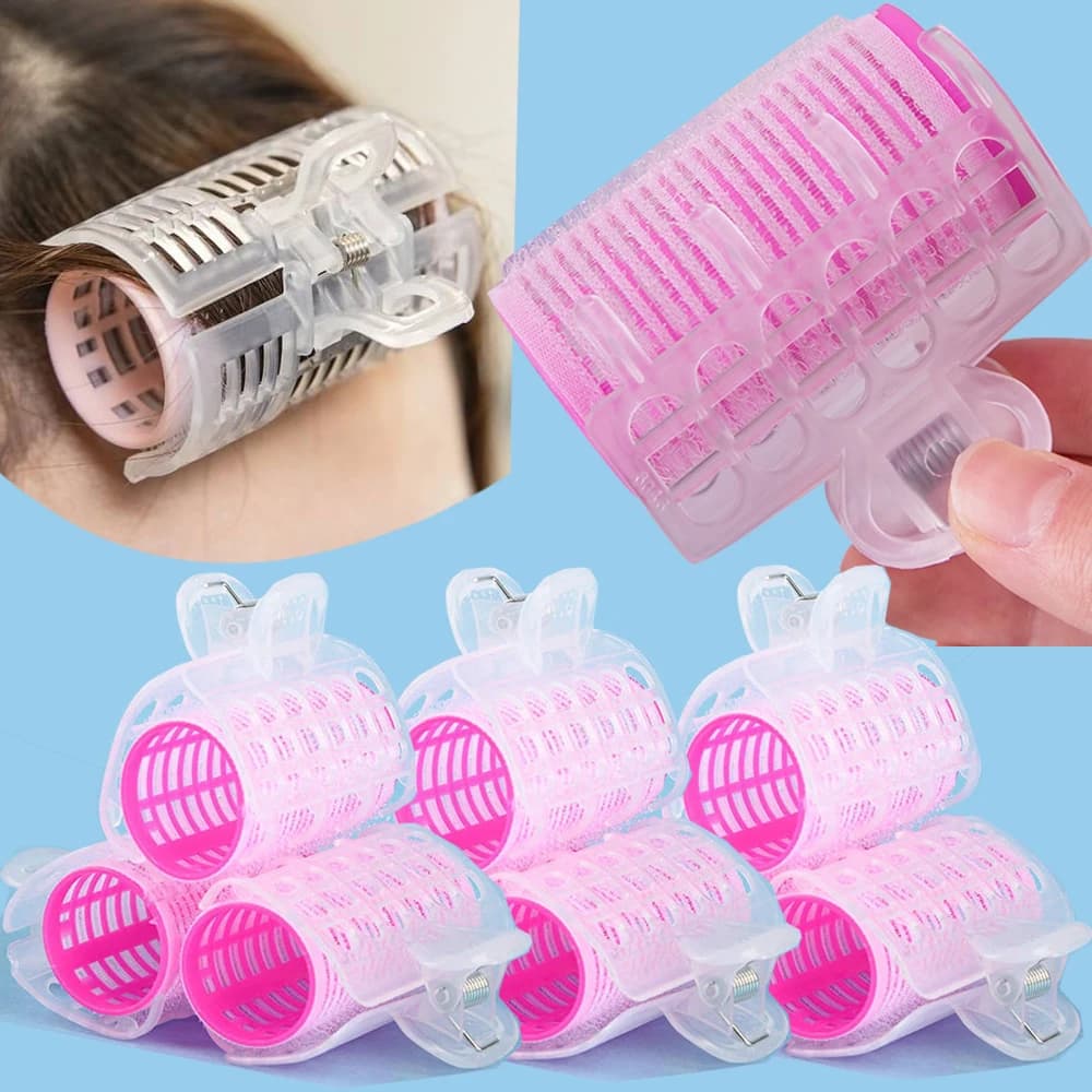3 pcs/set Pink Auto-Grip Hair Bigodino Pigro Iron Curling Hairstyles Self-service Curling No Calore Frangia Dei Capelli Volume Tools For Hair Styling