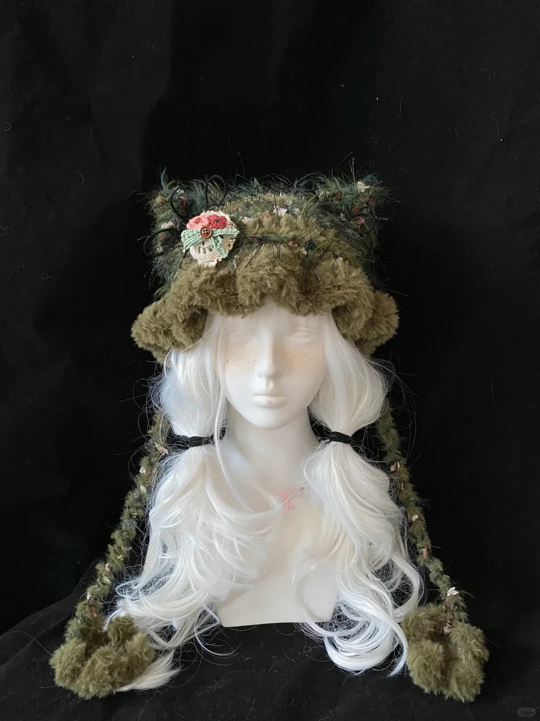 Cat's Ear Hat Cute Winter Hat Gift for Mom Winter Hot Hat Custom Hat Soft Yarn Hat and Soft Package Mixed Line Gift for Month