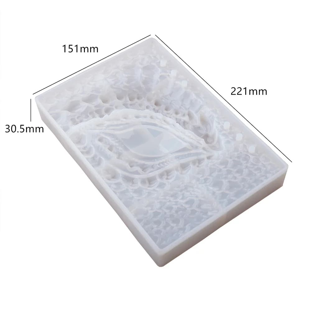 ABWZ-2Pcs Stampo in silicone a specchio per copertina di libro fai da te, in resina epossidica cristallina, a forma di occhio di drago, per quaderni